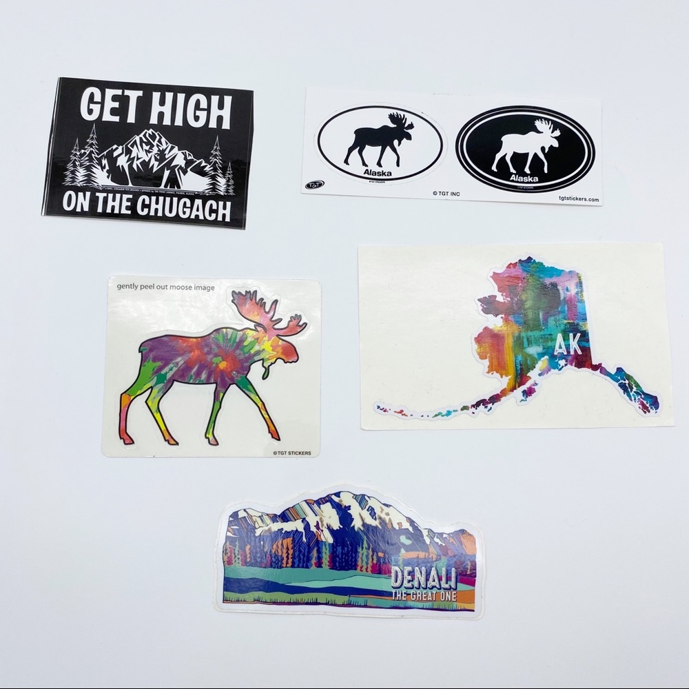 (5) Alaska stickers